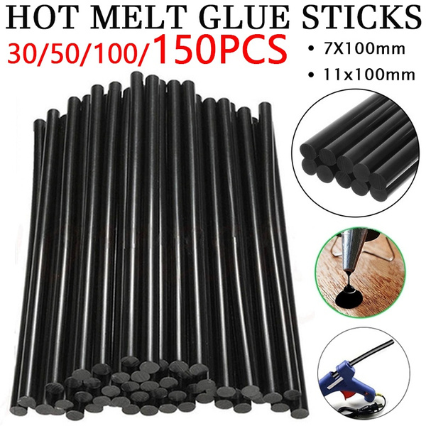 30/50/100/150pcs Non-Toxic EVA Black Hot Melt Glue Sticks 7mmx100mm or  11mmx100mm Hot Melt Gun Glue Sticks Plastic Sticks